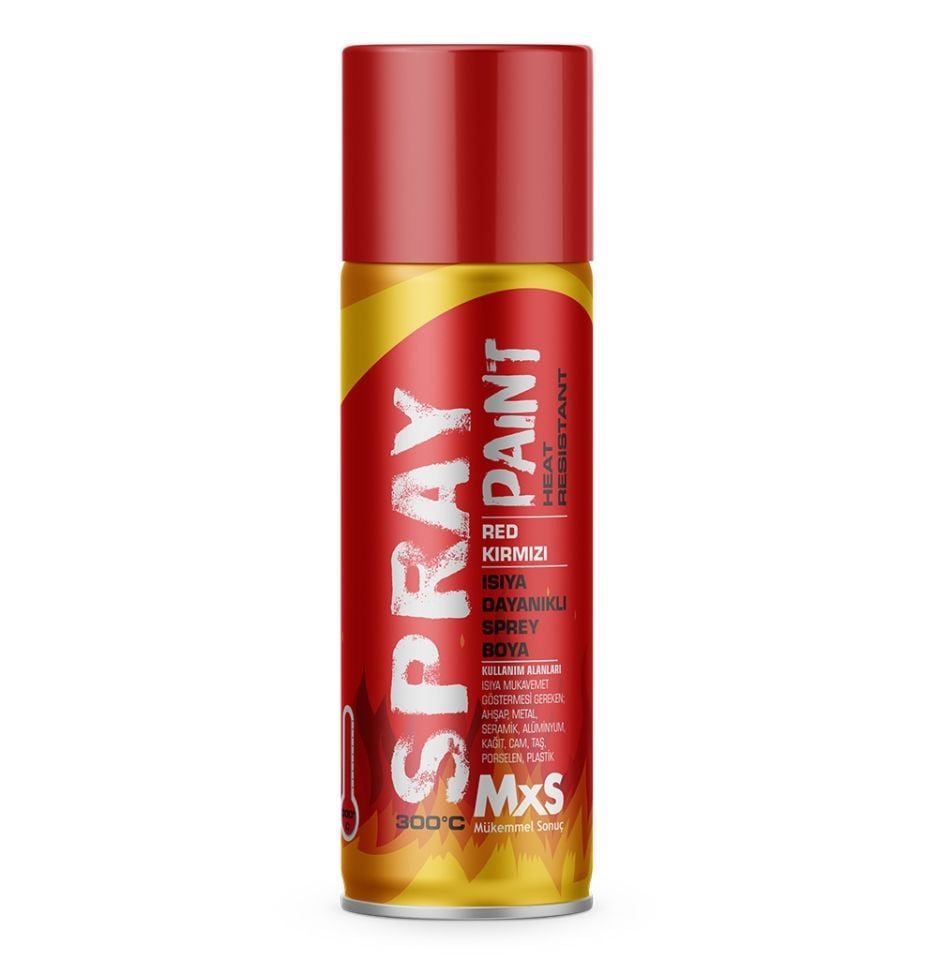 MXS ISIYA DAYANIKLI KIRMIZI SPREY BOYA 300  C°  / 400 ML